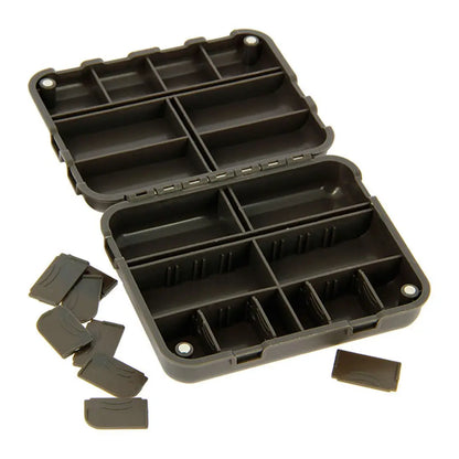 Plastic storage box with dividers, perfect for the NGT XPR Bit Box