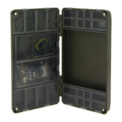 Folding NGT XPR Terminal Tackle Box System with compartments for organized fishing gear