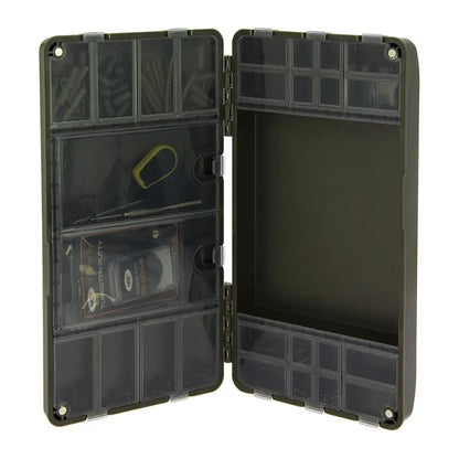 Folding NGT XPR Terminal Tackle Box System with compartments for organized fishing gear