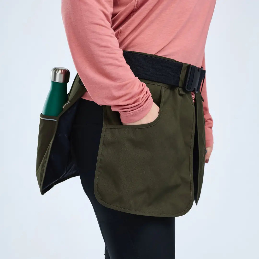 Olive green Pinewood Dog Sports waistbelt with utility pockets for dog sports gear