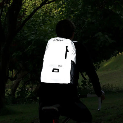 Proviz Reflect360 white reflective backpack for cycling commuting, 30L