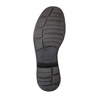 Black leather Redback Whistler Dress Boots with textured sole and redtrace logo