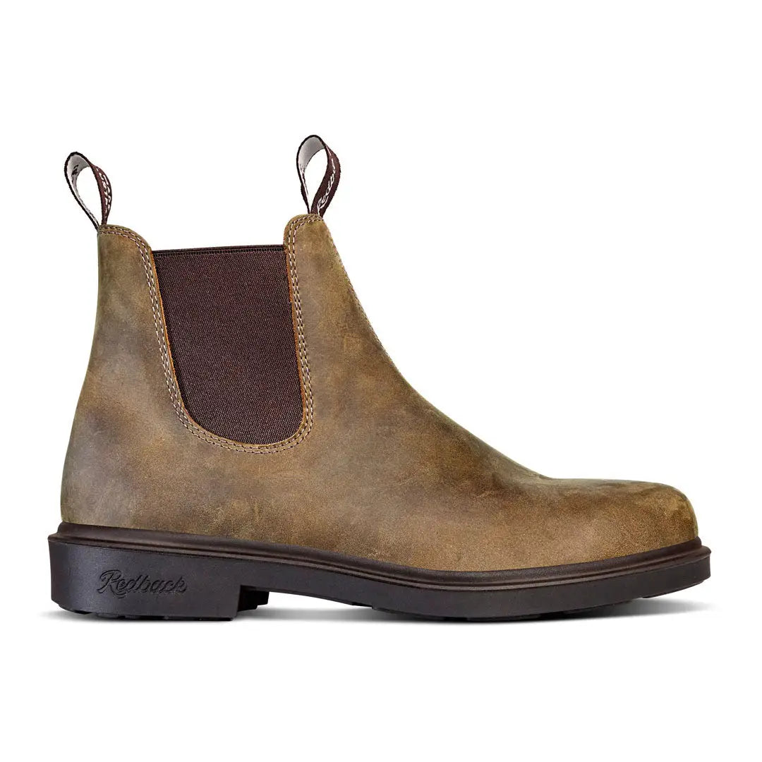 Redback Whistler Dress Boots in tan leather with brown accents and elastic gussets