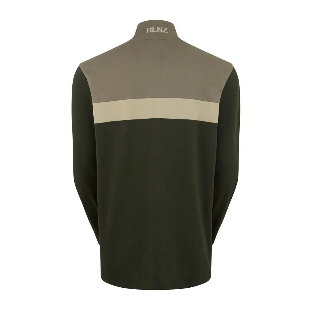 Olive green and beige Ridgeline Back Slider Rugby Top, perfect for country clothing and hunting
