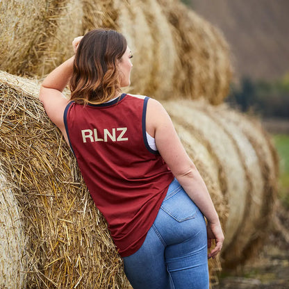 Burgundy Ridgeline Back Slider Singlet Top, perfect for country clothing and hunting trips