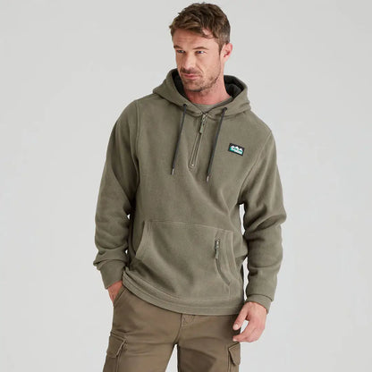Olive green Ridgeline Ballistic Hooded Fleece sweatshirt for outdoors and casual wear