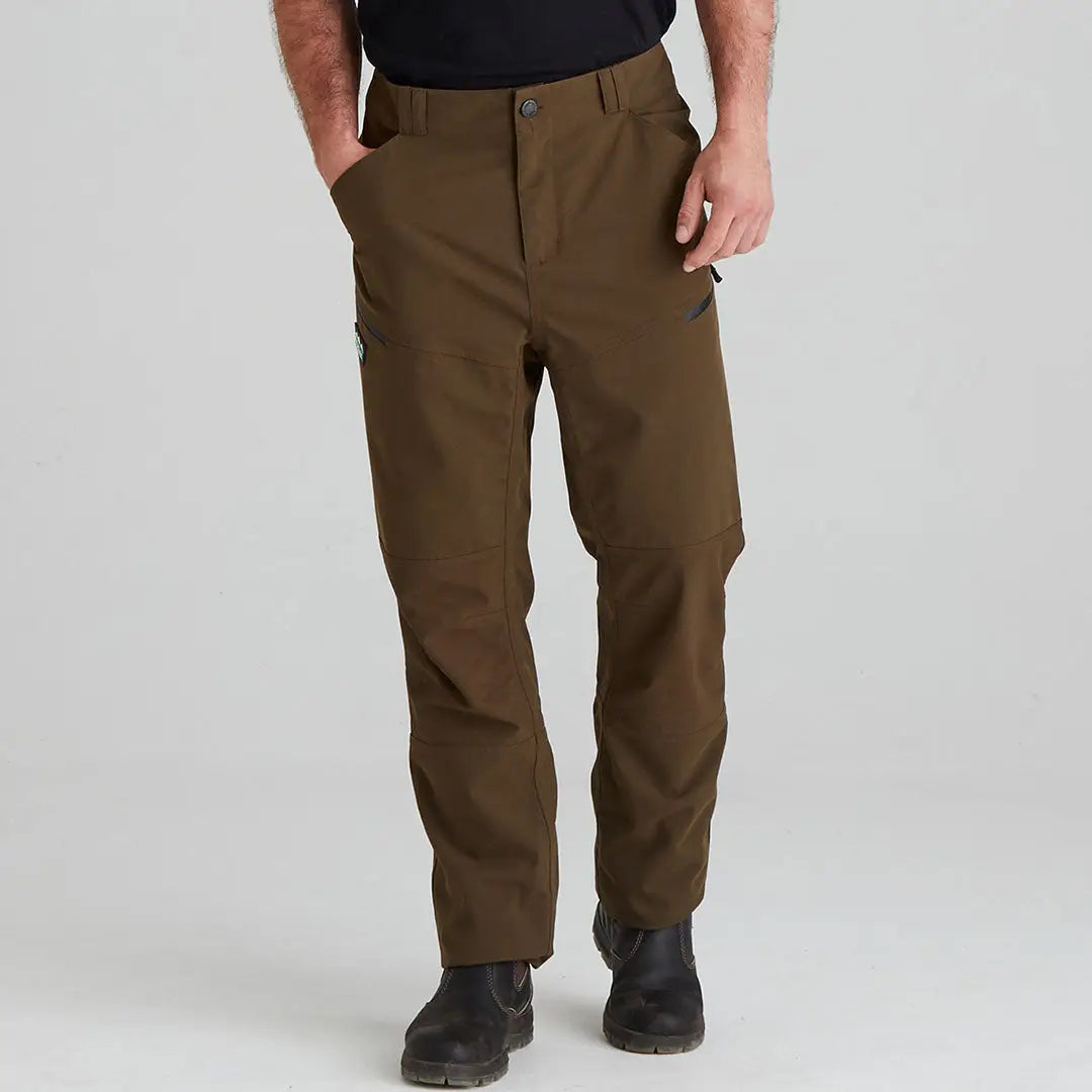 Olive-green Ridgeline Cambrian Trousers perfect for extreme weather conditions, expertly crafted