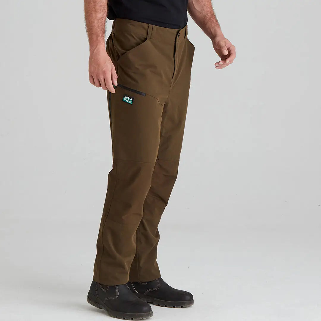 Olive-green Ridgeline Cambrian Trousers made for extreme weather, expertly crafted outdoor pants