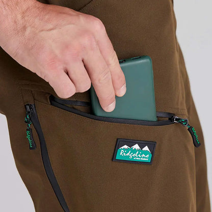 Brown Cambrian Trousers with zippered pocket, expertly crafted for Extreme Weather Conditions