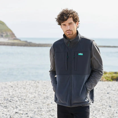 Navy blue Ridgeline Hybrid Fleece Gilet ideal for arms moving freely outdoors