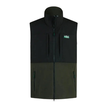 Two-tone outdoor vest from Ridgeline Hybrid Fleece for easy arms moving freely