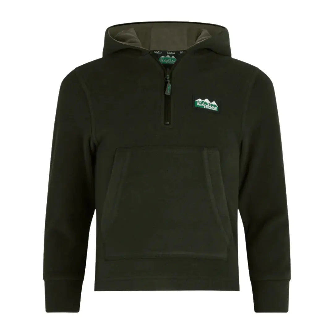 Dark green kids ballistic fleece hoodie from Ridgeline Kids Ballistic Fleece Hoodie collection