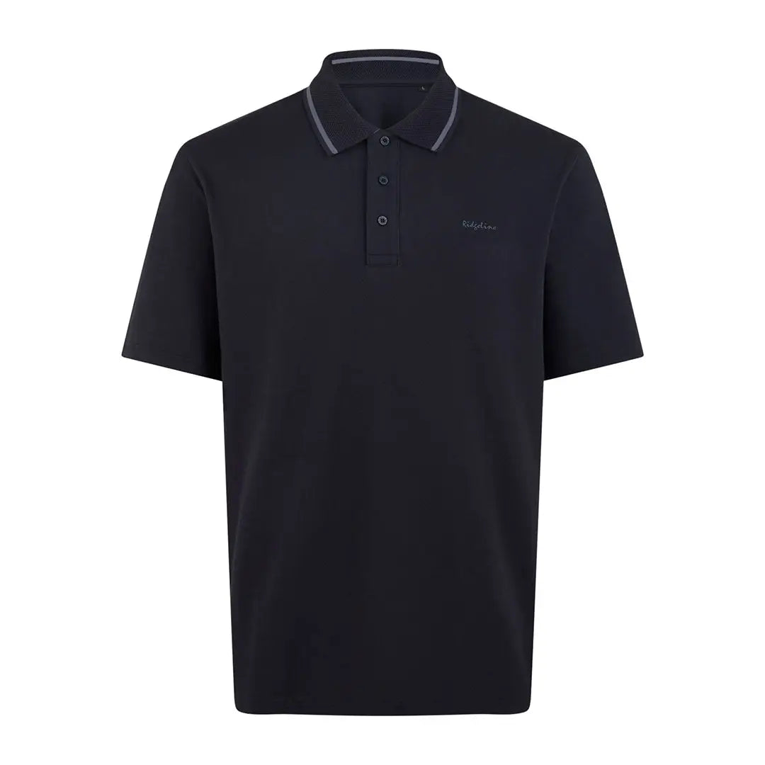 Stylish dark polo shirt with striped collar from Ridgeline Kilworth Polo Top