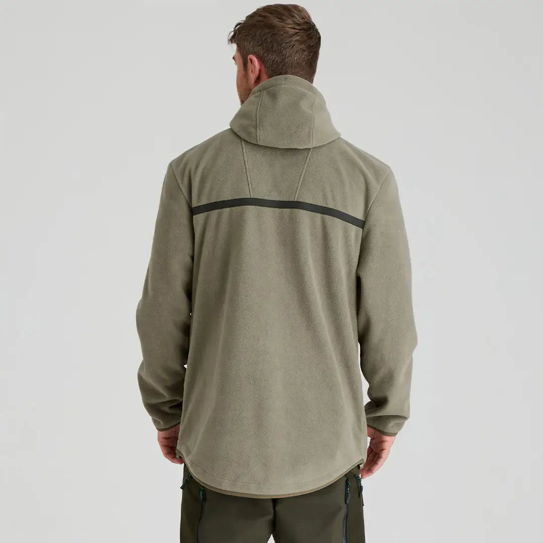 Olive green hooded jacket from Ridgeline Kodiak Fleece Smock collection with southern star pro fleece