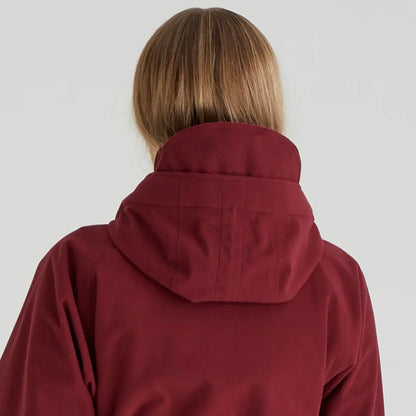 Maroon hooded jacket from Ridgeline Ladies Monsoon Nordic Smock for cozy outdoor style