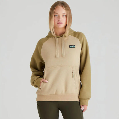 Ridgeline Ladies North Island Hoodie featuring stylish two-tone hooded sweatshirt design