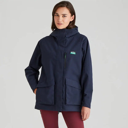 Navy hooded rain jacket from Ridgeline Ladies Rhea Jacket collection