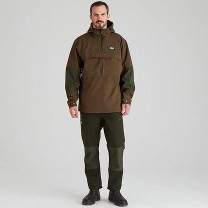 Man in brown and green Cambrian Smock outdoor country clothing for hunting