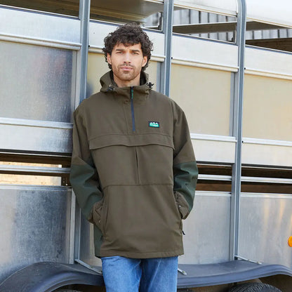 Olive green Cambrian Smock in country clothing style, perfect for hunting outdoors