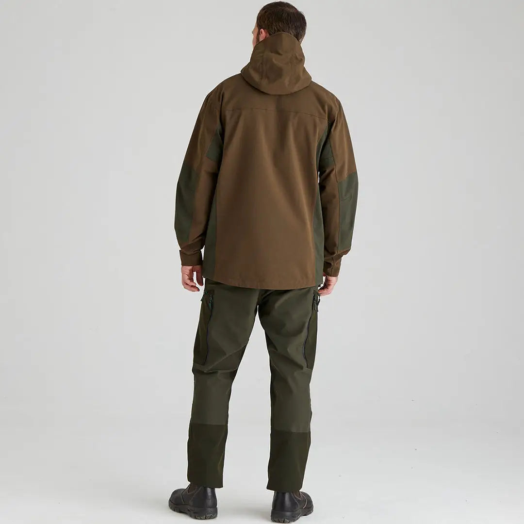 Man in olive green Cambrian Smock, perfect for country clothing and hunting