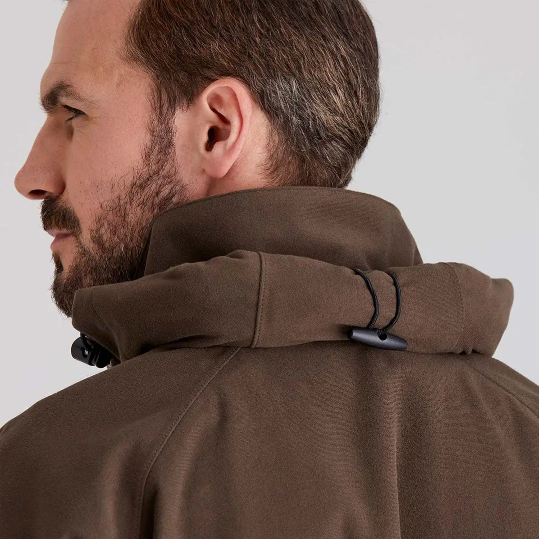 Brown hooded jacket from Ridgeline Mens Monsoon Classic Smock for rainy days