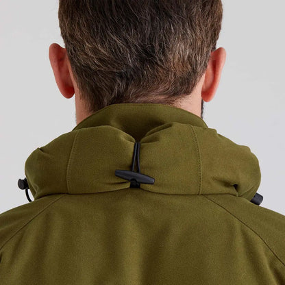 Olive green Ridgeline Mens Monsoon Classic Smock with toggle closure, perfect for rain