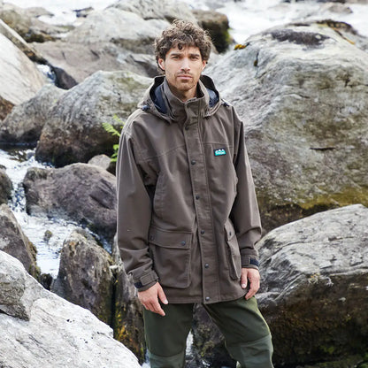 Olive green Hooded Jacket for Men from Ridgeline Torrent III Country Clothing