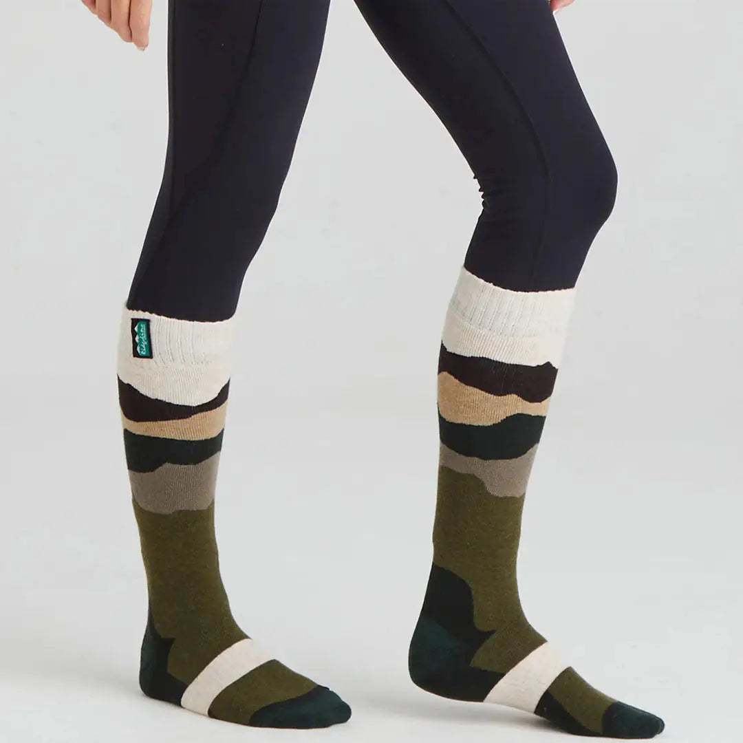 Knee-high patterned merino wool socks from Ridgeline Merino Wool Socks Full Length