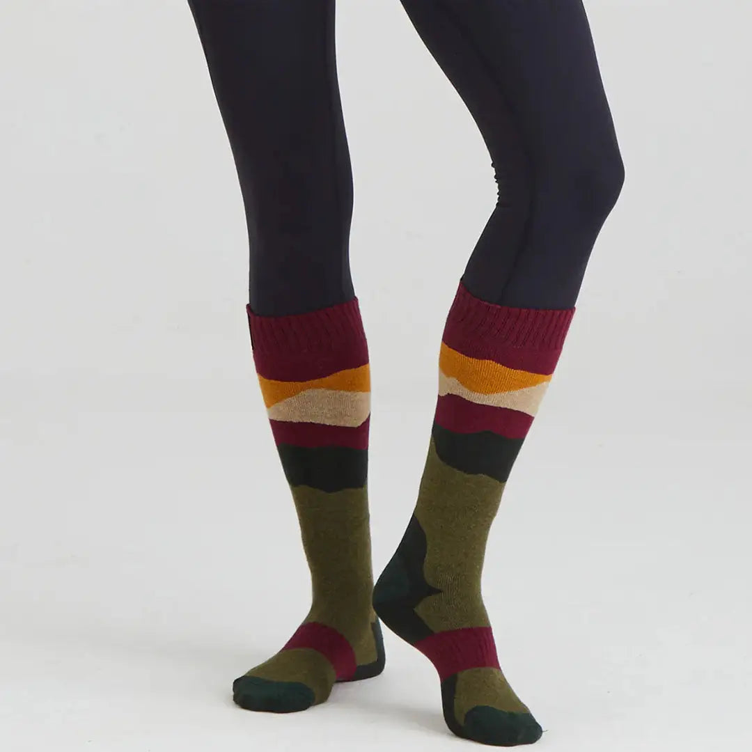 Knee-high patterned merino wool socks from Ridgeline Merino Wool Socks Full Length