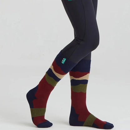 Striped knee-high merino wool socks for cozy comfort from Ridgeline Merino Wool Socks
