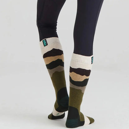 Knee-high patterned Merino Wool Socks from Ridgeline for cozy wool sock style