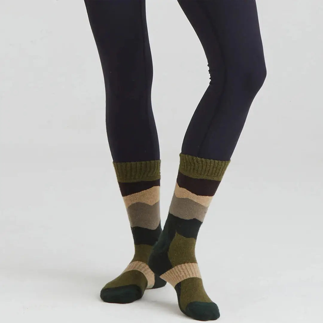 Striped knee-high merino wool socks from Ridgeline Merino Wool Socks collection