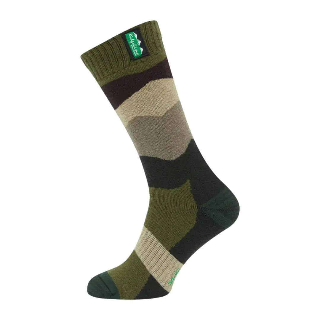 Camouflage pattern Ridgeline Merino Wool Socks mid length perfect wool socks for outdoor adventures