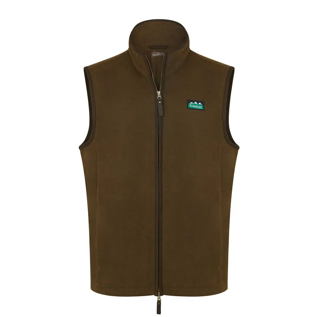 Olive green zip-up vest, perfect for layering with the Ridgeline Monarch Gilet
