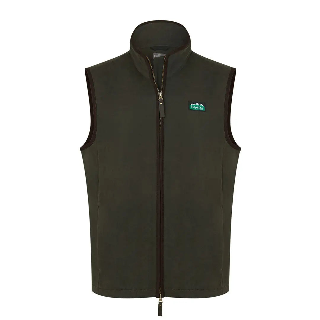 Olive green zip-up vest, stylish Ridgeline Monarch Gilet for outdoor adventures