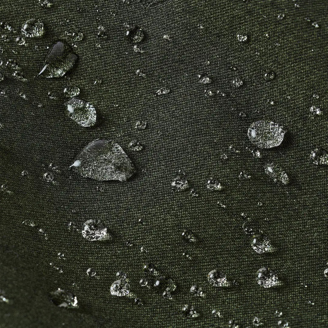 Water-repellent dark fabric on Ridgeline Monsoon Light Jacket, great for rainy days