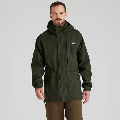 Olive green Ridgeline Monsoon Light Jacket displayed on product page