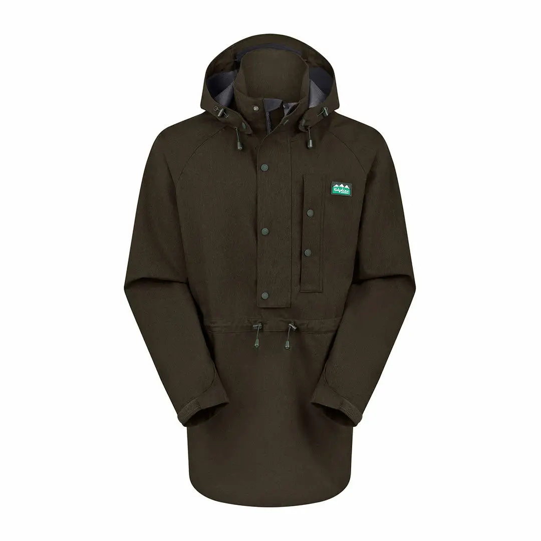 Dark hooded parka featured in the Ridgeline Monsoon Light Smock for stylish protection