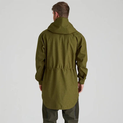 Olive green hooded parka from Ridgeline Monsoon Light Smock collection perfect for rain