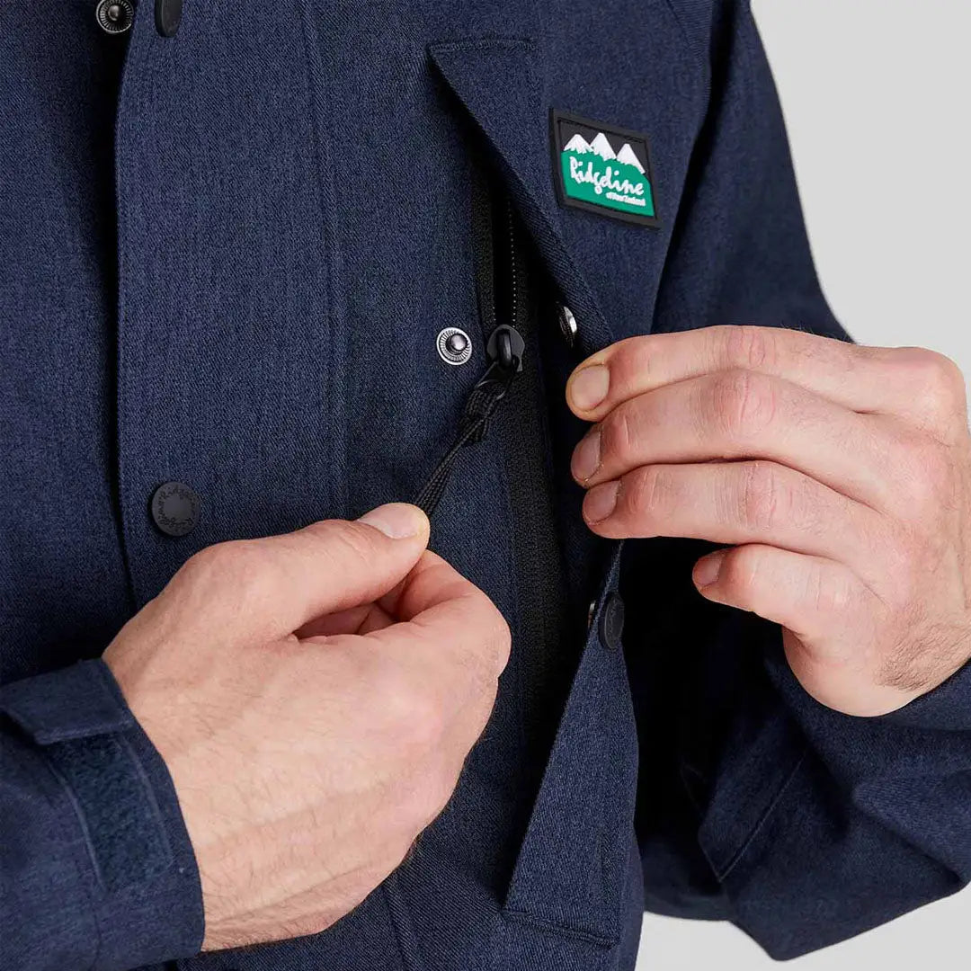 Navy blue Ridgeline Monsoon Light Smock jacket with zipper for outdoor adventures