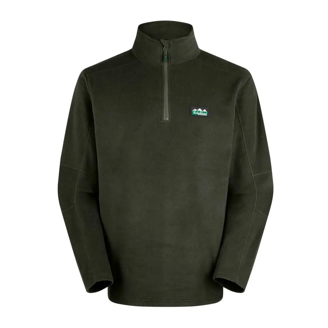 Olive green Ridgeline Narvik Fleece quarter-zip pullover made with functional polyester fleece