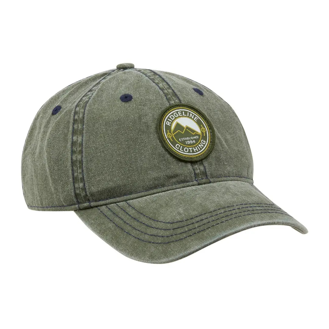 Olive green Ridgeline Original Truckie Cap with mountain patch for outdoor lovers