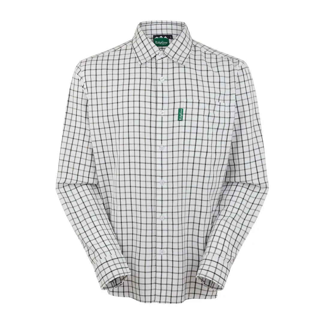 White and black checkered long-sleeved Ridgeline Sedgebrook Shirt for a stylish look