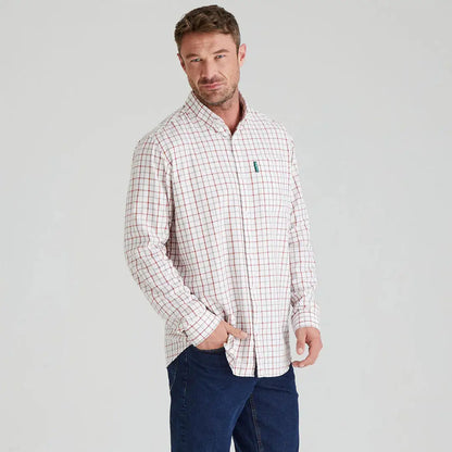 Man in a checkered Ridgeline Sedgebrook shirt for a casual look