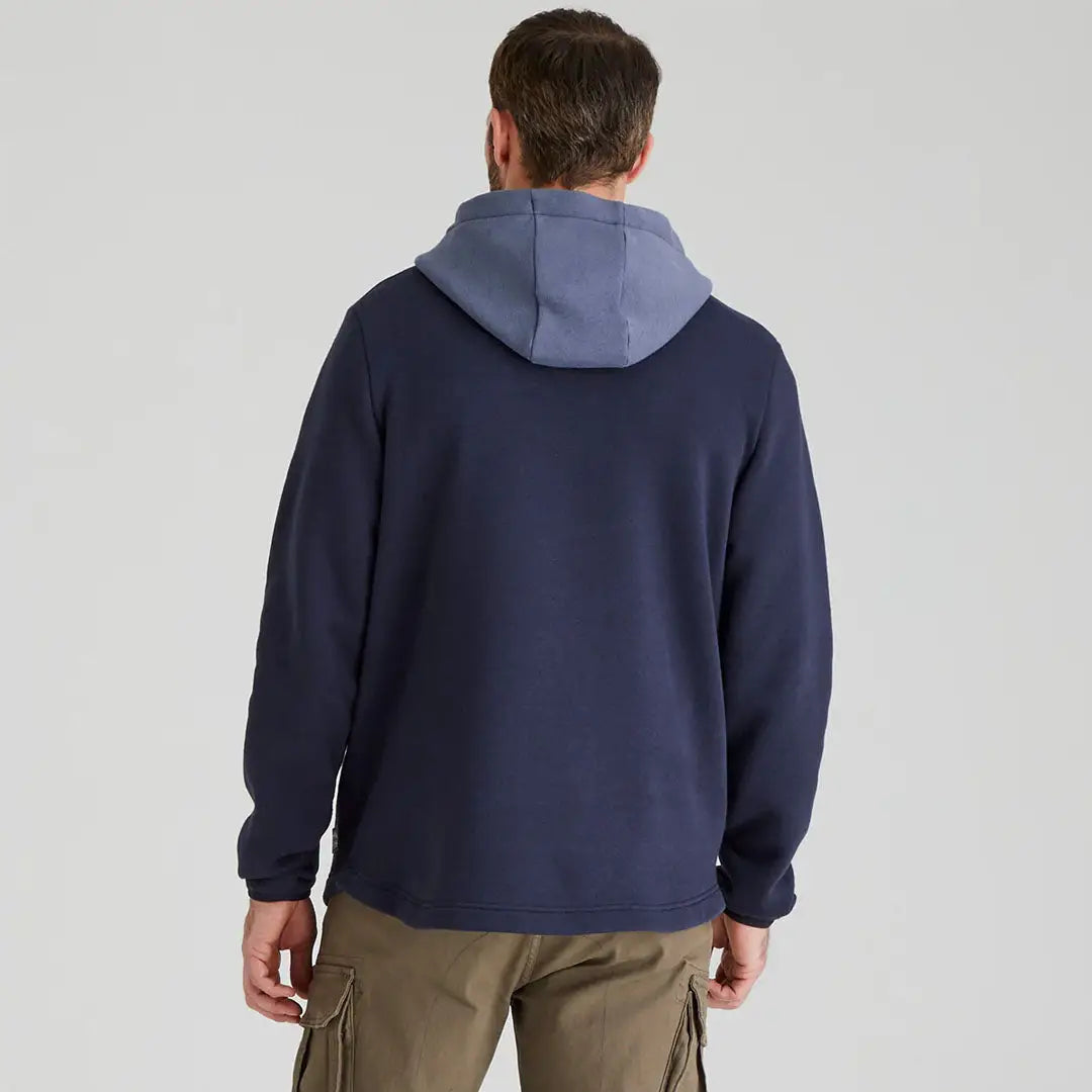 Navy blue Ridgeline South Island Hoodie with light blue hood for island style comfort