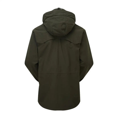 Dark green hooded jacket featuring a zipper from the Ridgeline Torrent Euro III Waterproof