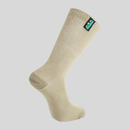 Beige Ridgeline Cotton Light Work Socks with reinforced heel for durability