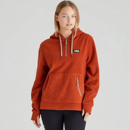 Rust-colored Ridgeline Womens Ballistic Hoodie perfect for stylish warmth