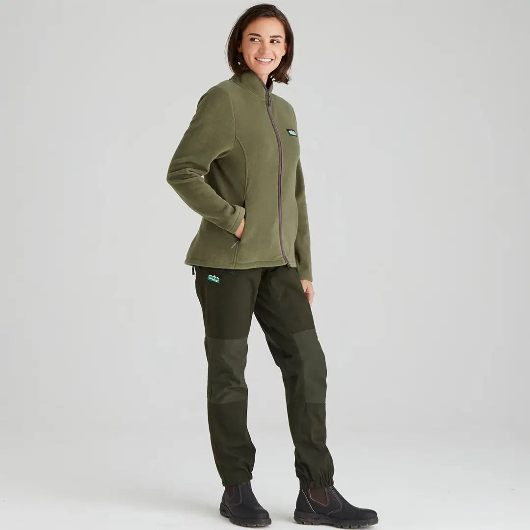 Olive green Brenna Fleece jacket from Ridgeline Womens country hunting clothing