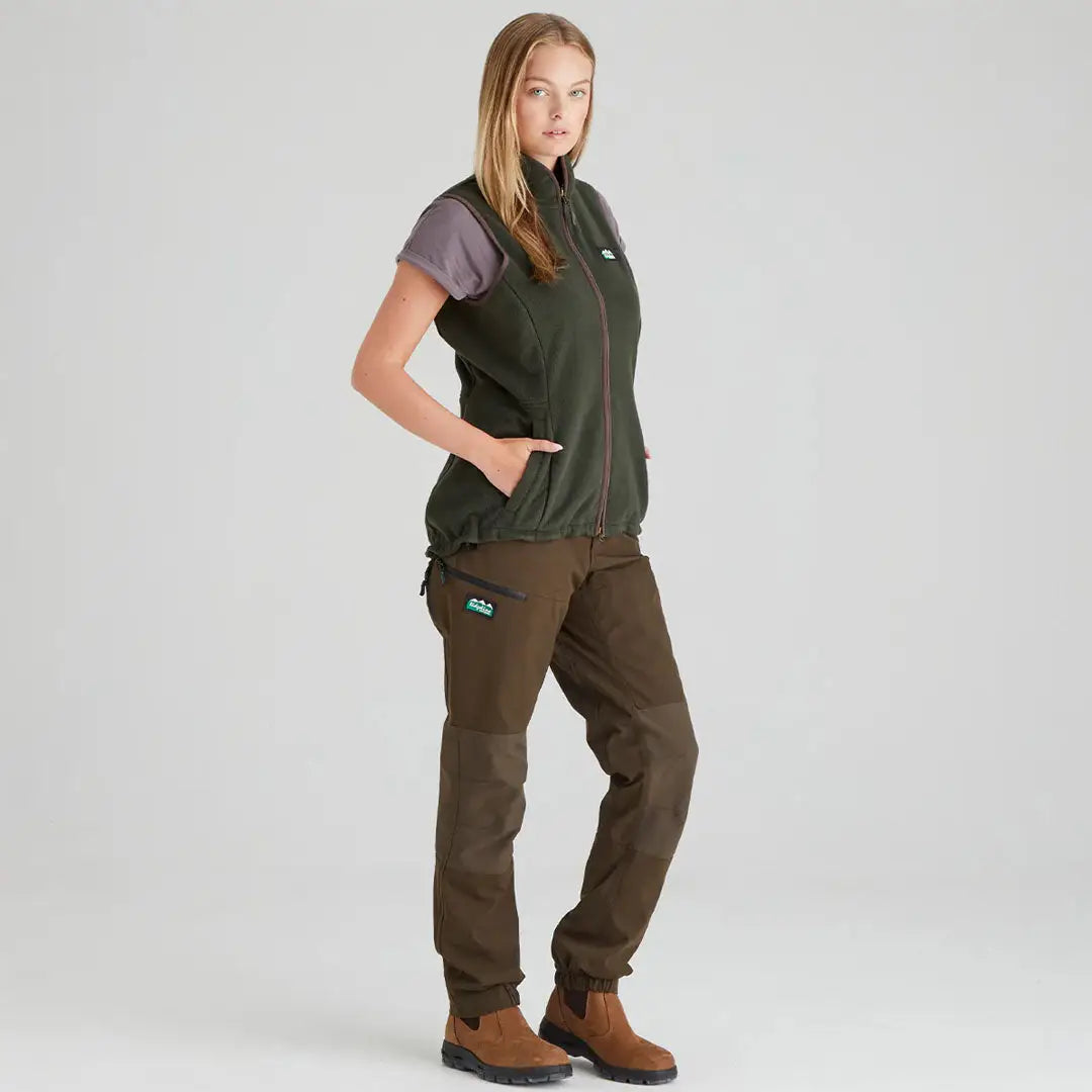 Woman wearing outdoor clothing in Ridgeline Womens Kodiak Gilet from Superior Southern Star